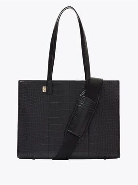 BEIS The Work Tote in Black Croc